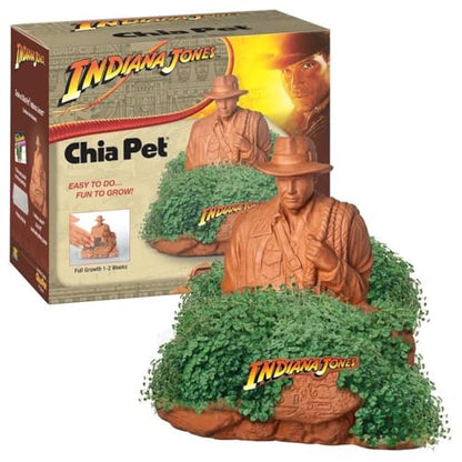 Chia Pet Indiana Jones Terracotta Planter with Seed Pack - style: Indiana Jones