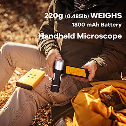 Andonstar AD203 Handheld Digital Microscope, Portable Pocket Microscope - color: Black