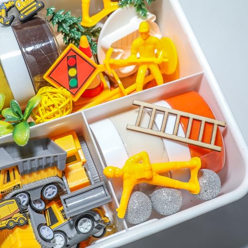 Construction Playdough Kit - Trucks, Cones & Signs - style: Construction Playdough Kit