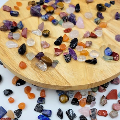 10 Kinds Gemstones and Crystals Set Tumbled Chips Crystals for Jewelry Making,Candle Making,Crushed Stones Rocks and Minerals Science Kit,Black Tourmaline,Rhodonite