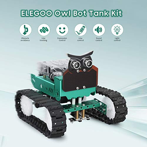 ELEGOO Owl Smart Robotics Car Kit V2.0 with Nano V4 Compatible with Arduino