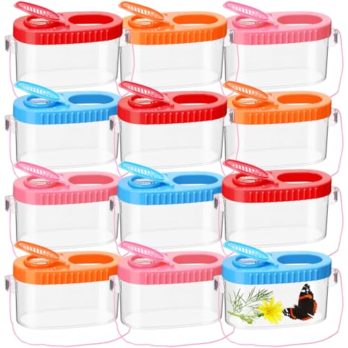 Halloscume 12 Pcs Bug Catcher for Kids, Insect Bug Viewer