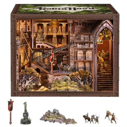 CCCDF Robin Hood Book Nook Kit, DIY Miniature Dollhouse Kit with LED - color: Robin Hood - the Castle's Escape