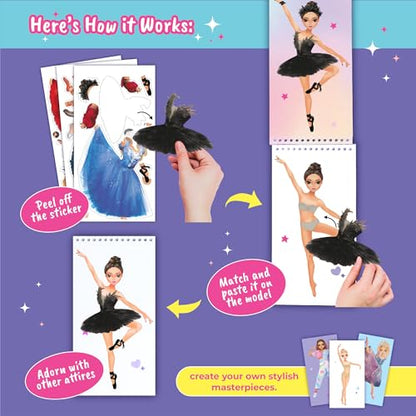 BSCOOL Dance Recital Gifts for Girls. Dress Up Sticker Activity Book. - color: Sticker Dress Up Dancers