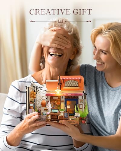 Rolife Bookstore DIY Miniature Dollhouse Kit Creative Gift for Adults - style: Corner Bookshop