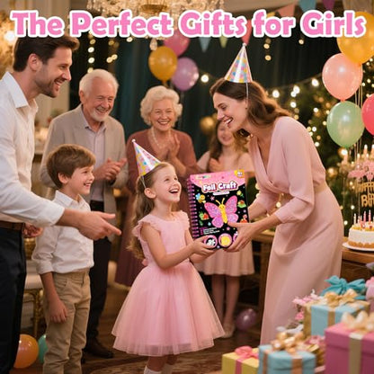 FUNNYB&G Foil Art Craft Kit for Kids, Sparkly Birthday Gift Toy for Girls - style: Insects