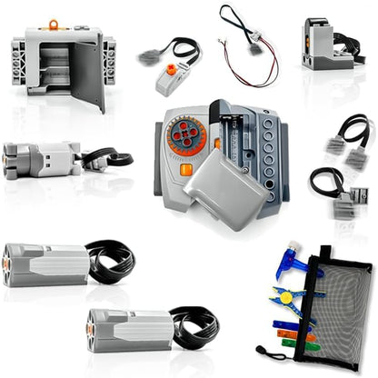 15 Pcs Motor Set Power Functions with Toolkits Wide Compatibility