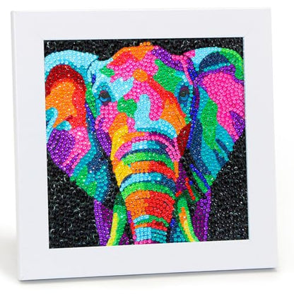 Libfx Diamond Art Kits for Kids with Frame Diamond Art for Girls Boys Beginners Arts and Crafts Birthday Gifts (Elephant) - color: Elephant