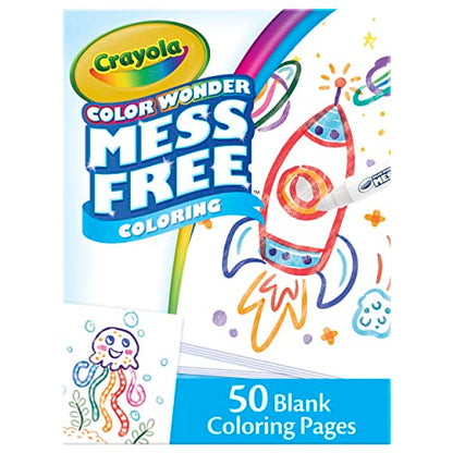 Crayola Color Wonder Mess Free Coloring Pages (50ct), Create Your Own Coloring Pages, Blank Color Wonder Refill, Toddler Toys & Gifts