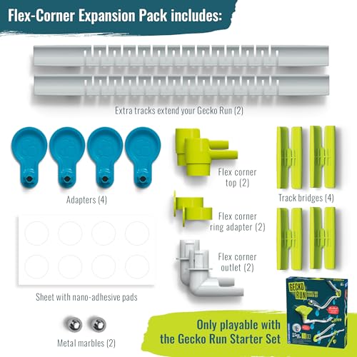 Gecko Run: Marble Run Flex-Corner Expansion Pack