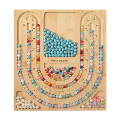 Petoysoso Bamboo Bead Board for Jewelry Making - Necklace and Bracelet Beading Board - Jewelry Making Supplies - color: Bead Board-Necklace