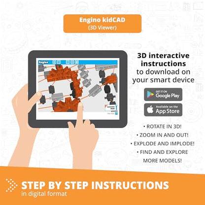 ENGINO: Coding Lab - Ginobot - 2 Model Expandable Robot Building Set, STEM Programming & Construction, Basic Coding Software, Snap Assembly, Kids 9+ - style: CODING LAB: GINOBOT