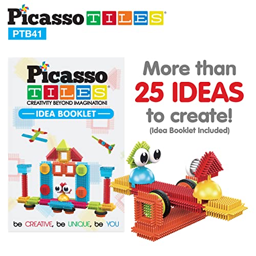 PicassoTiles Toys 41 piece Hedgehog Block Building Blocks Construction Toy Set w/IdeaBook Learning Playset None Magnetic STEM STEAM Educational Kit Child Brain Development Preschool Kindergarten PTB41 - color: 41pc Hedgehog
