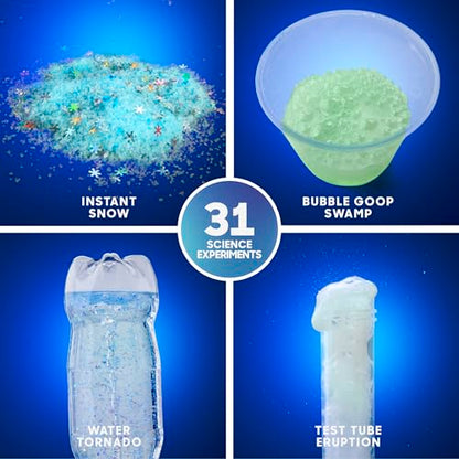 Discovery Radical Reactions Science Kit - 31 Experiments STEM Lab for Kids| DIY Activity Set with Chemistry Tools, Volcano Mold, Instant Snow| Educational Learning Toy| Gift for Boys Girls| Ages 8+