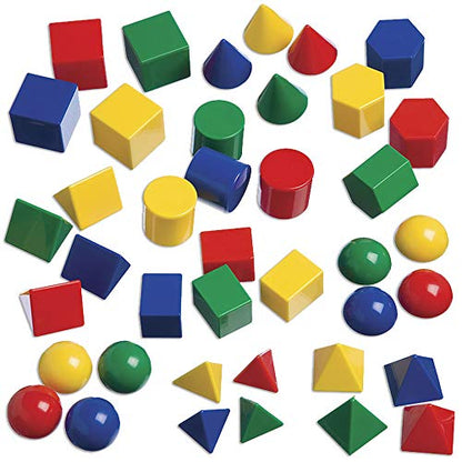 LEARNING ADVANTAGE edxeducation Mini Geometric Solids, Set of 40