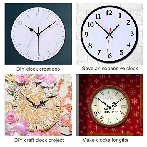 EMOON High Torque 12888 Clock Movement Mechanism with 3 Pairs of Hands, Silent Sweep Quartz Clock Motor Kit for Clock Repair DIY Replacement - size: Total Shaft Length 3/4 in