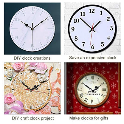 EMOON High Torque 12888 Clock Movement Mechanism with 3 Pairs of Hands, Silent Sweep Quartz Clock Motor Kit for Clock Repair DIY Replacement - size: Total Shaft Length 3/4 in