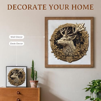 KAAYEE Wooden Puzzles for Adults Deer Jigsaw Puzzle 17.3 * 17.1in 425pcs - color: Deer, size: X-Large