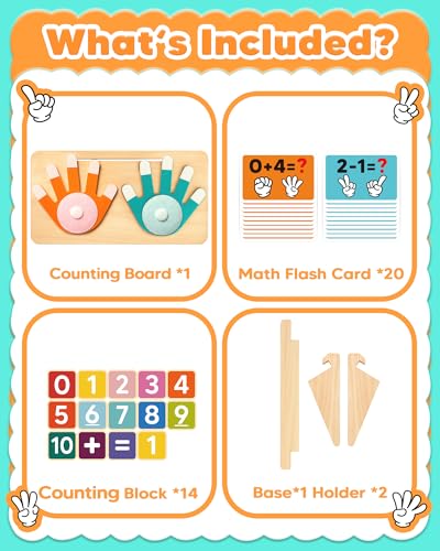 Montessori Learning Toys for 3 4 5 Year Old Gift, Number Counting Block Toy