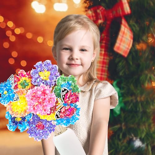 KIFHCMPR Poke in Fun Art Flower Bouquet Craft Kits for Kids,with 10 Flowers & 2 Butterflies,Arts and Crafts,Mess-Free Craft,DIY Art Activity Birthday Gifts Ideas for Girls & Boys Ages 4-10+ - style: Flower Bouquet