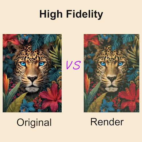 TOPCLTV Animal Diamond Art Kits for Adults,5D Leopard Diamond Painting Kits - color: HS003-1