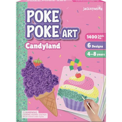 jackinthebox Poke Art Candyland Crafts Kits for Kids, Girls Gift, Ages 4-8 - style: Candyland