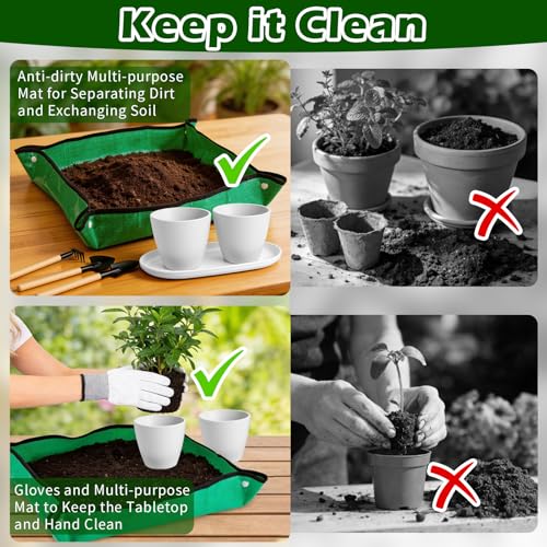 Hysagtek Paint & Plant Flower Growing Kit - Fun Gardening Set with 4 Pots, Art Craft Grow Garden Planting Set Birthday Easter Gift for Girls & Boys