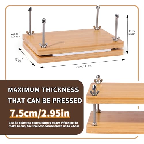 JUPEAN Book Binding Kits Bookbinding Kit Book Binding Press 7.9”x11.6 - size: 7.9"x11.6" Bookbinding Kit -2