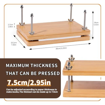 JUPEAN Book Binding Kits Bookbinding Kit Book Binding Press 7.9”x11.6 - size: 7.9"x11.6" Bookbinding Kit -2