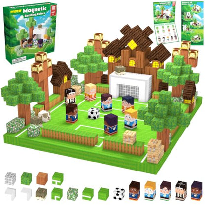 100PCS Magnetic Building Blocks, Sensory Stacking Toys for Kids Ages 3+ - color: Soccer Game