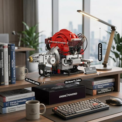 H4 Engine Model Kit, 868 Pieces, Motorized Working Engine