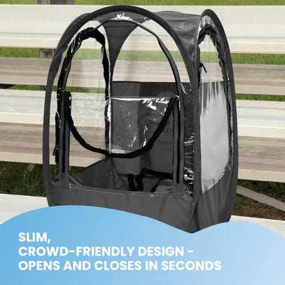 WeatherPod® StadiumPod™ 1-Person Wearable Upper Body Pop-Up Pod - color: Black