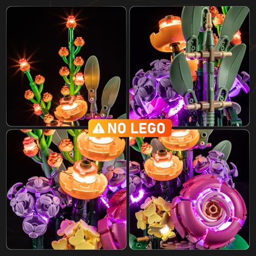 LIGHTAILING Light for Lego-40762 Mixed Flowerpot - Led Lighting Kit Compatible with Lego Building Blocks Model - NOT Included The Model Set - style: (Only Light) 40762 Mixed Flowerpot