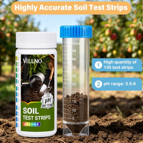 Soil pH Test Kit with Centrifuge Tube, Rapid & Accurate Soil Test Kit (130)