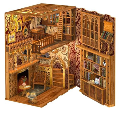 Fsolis Book Nook Kit, 3D Wooden Puzzles for Adults (Eternal Bookstore) - color: Eternal Bookstore