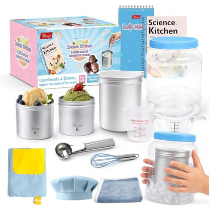 Ice Cream Making Kit for Kids - STEM Science Toy Ages 5–12, Recipe Cards