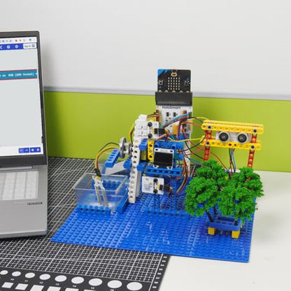 Micro:bit Smart Farm Learning Kit,16 Progressive STEM Projects for School Student | MakeCode & Python Programming | Actuators for IoT Agriculture Education (Without Micro:bit Board)