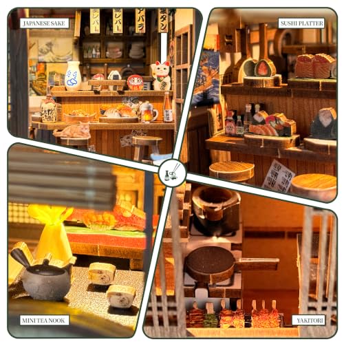 Book Nook Kit DIY Miniature House 3D Wooden Puzzle - Bridgeside Machiya - color: Bridgeside Machiya