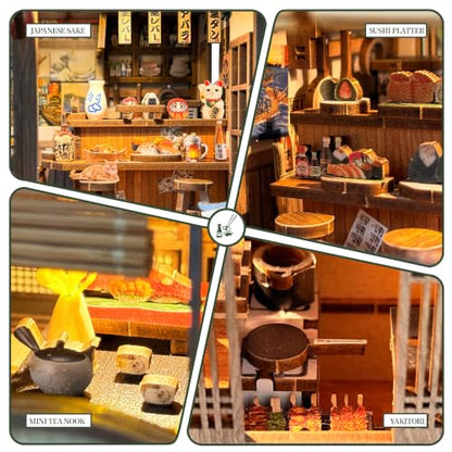 Book Nook Kit DIY Miniature House 3D Wooden Puzzle - Bridgeside Machiya - color: Bridgeside Machiya