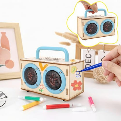 STEM Projects Build Bluetooth Speaker Kit for Kids & Adults Age 8-12 - color: Blue