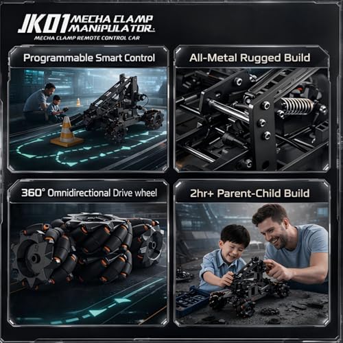 Robotic Arm & Robot Kits for Kids, Diophso STEM RC Car Engineering Building Set, DIY Toys for Boys Ages 8-14, Remote Control Science Educational Gifts