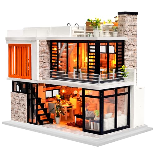 Spilay DIY Miniature House Kit for Adults, Miniature Dollhouse Building Kit - color: Florence