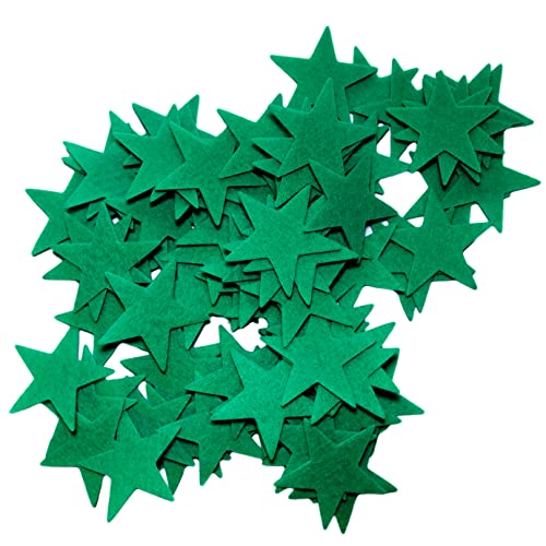 Playfully Ever After 1.5 inch Stiff Felt Stars 88pc (Green) - color: Green