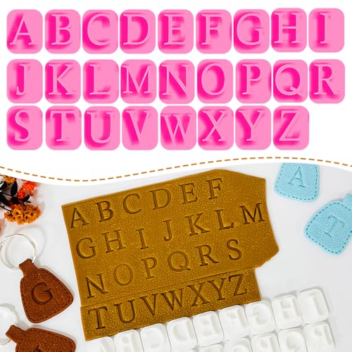 Xaekicr 26PCS Alphabet Polymer Clay Cutters Set – Uppercase Letter Clay Cutters for Polymer Clay Molds, Clay Tools for DIY Crafts, Leather, Baking - color: F color