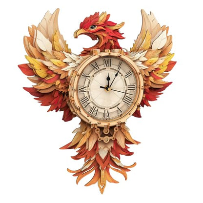 KAAYEE 3D Puzzles for Adults Phoenix Clock Bird Wooden Puzzle DIY Craft - color: Phoenix Clock