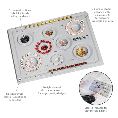 The Beadsmith Elements Bracelet & Anklet Design Bead Board - size: Bracelet Board - 9 Channel