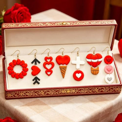 ORIGACH 24 Pcs Unique Valentine’s Day Love Heart Polymer Clay Cutters Set
