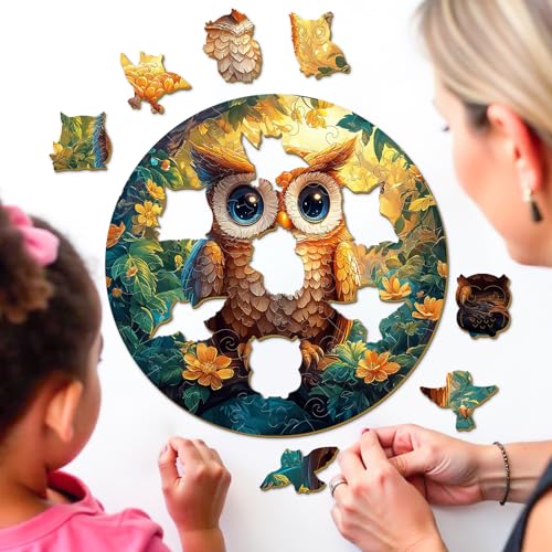 Animal Wooden Puzzles for Kids Ages 6-8 - Cute Owl - color: Cute Owl