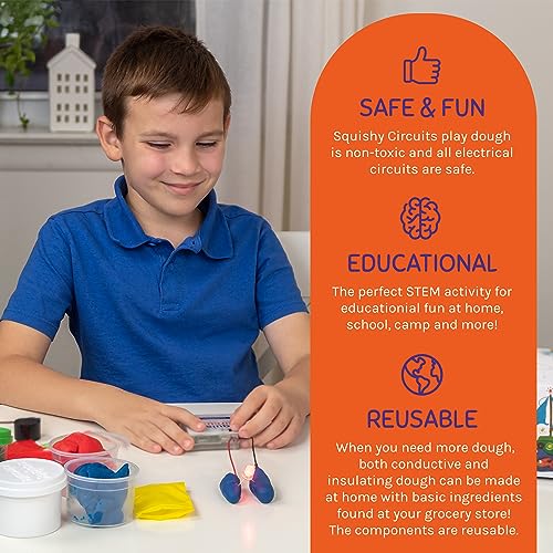 Squishy Circuits Lite Kit - Add-On Kit with an Additional Battery Holder - Explore Electrical Circuits with Play Dough - STEM Science Kits for Kids Age 8-12 - Used in Homes, Classrooms, and More! - style: Lite Kit
