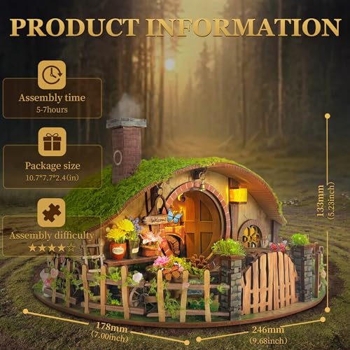 DIY Miniature House Kit The Magic Ring House 3D Wooden Puzzles - color: Diy Tiny House